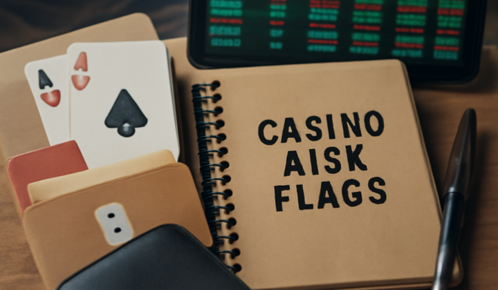 Casino risk flags: pressure language, anonymity claims and limits — editorial illustration for Risk Flags